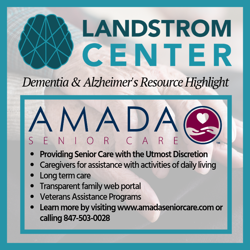LandstromCenter's tweet photo. Every Wednesday this September we'll be highlighting a resource for Dementia &amp; Alzheimer's. Today we are sharing more about @AmadaSeniorCare! #LetsTalkAboutDementia #LetsTalkAboutAlzheimers #WorldAlzheimersMonth #WorldAlzMonth #September #Alzheimers #Dementia #LandstromCenter https://t.co/1oLiqpxadn