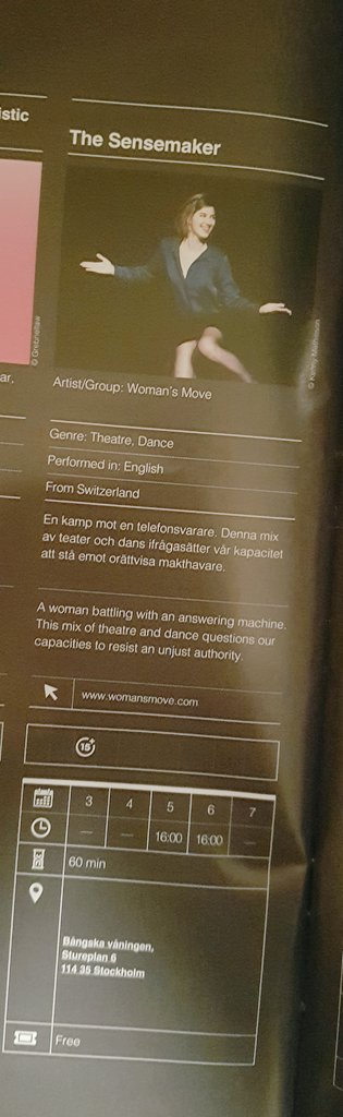 WomansMove's tweet photo. Tomorrow at Bångska Våningen at 16:00!
Don't miss this awards winning solo show 😊
(So cool to be able to say "awards winning solo show" 😎)
#stoffx @stoffholm
Pic by @KennyMathieson https://t.co/ZRiSL15bVC