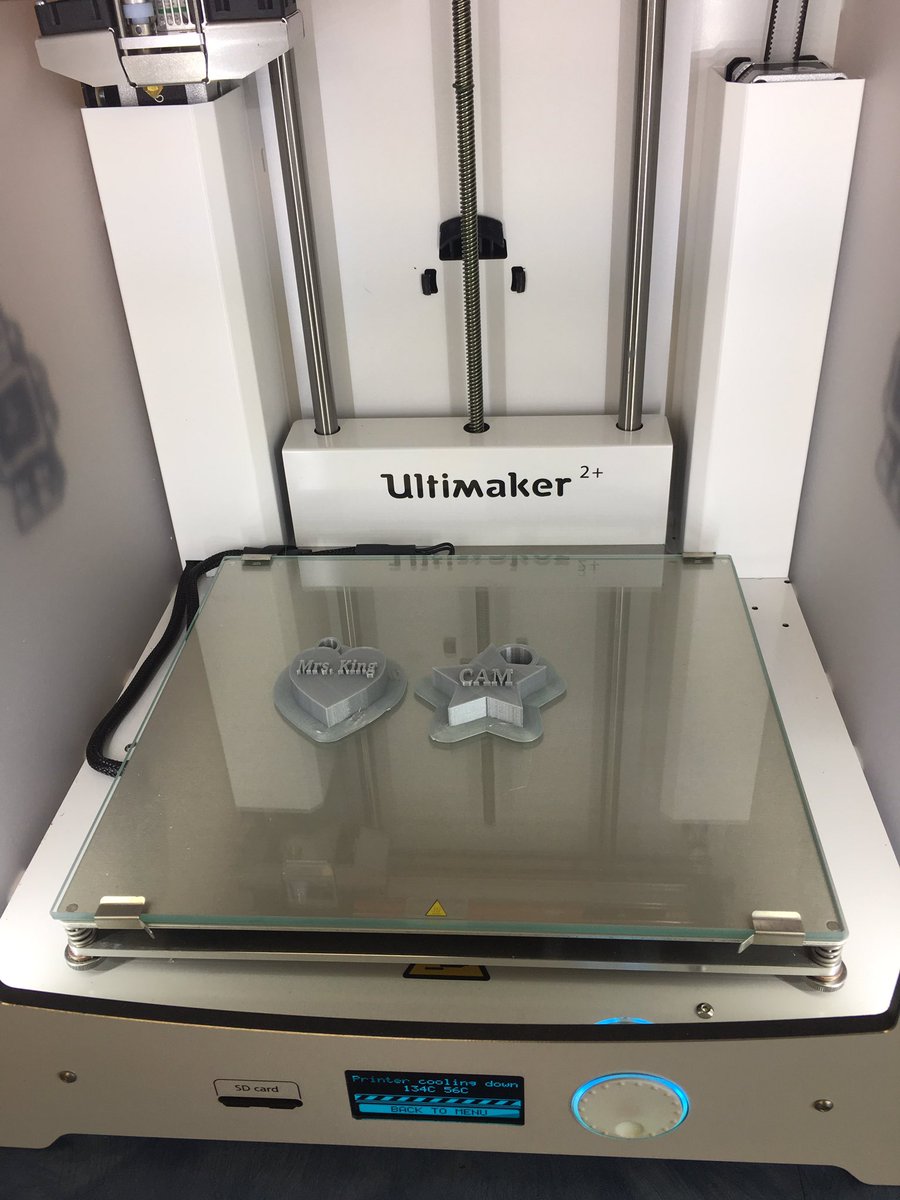 TechQueen127's tweet image. Learning how our new 3D printers work! So excited to use them this year!