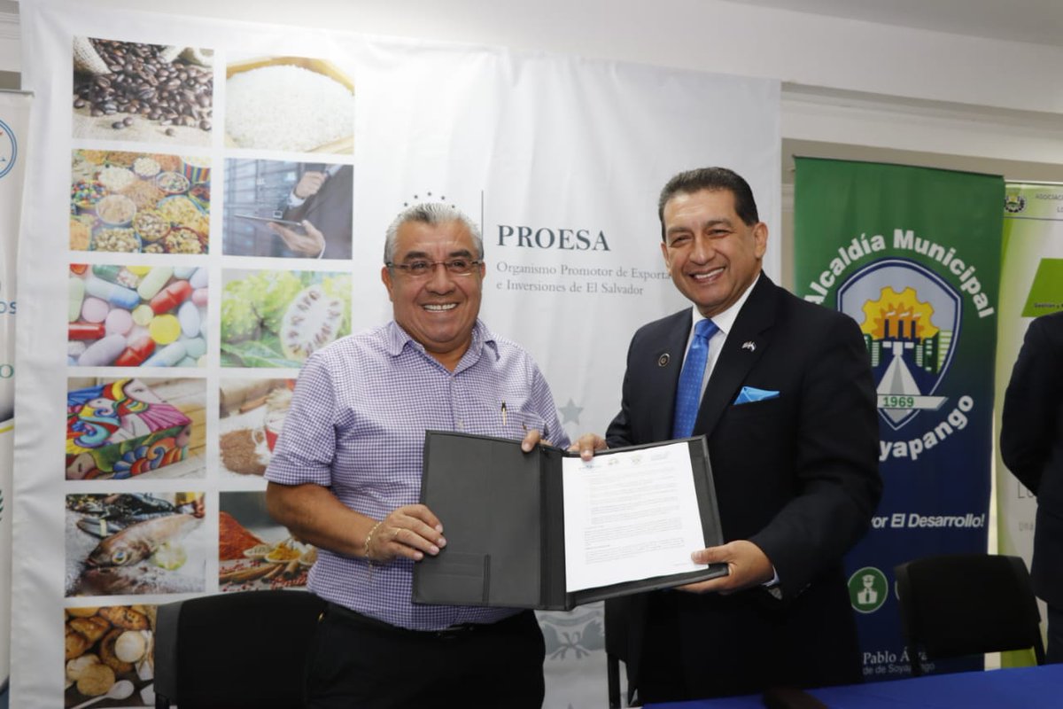 Este día firmamos la Declaración de Estabilidad Jurídica @PROESASV, @SOYAPANGOalcald, <a href="/MREBsv/">MREB</a> y <a href="/LNonualcos/">Los Nonualcos</a> trabajando en equipo para atraer inversiones y oportunidades de empleo a sus municipios....!!! 🤝