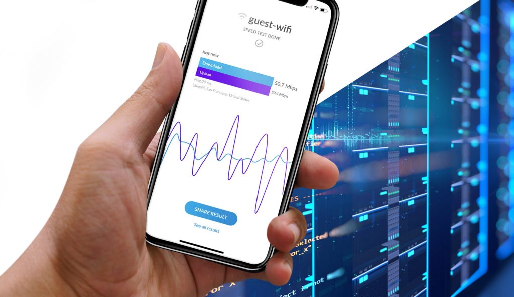 Ubiquiti's tweet photo. We're excited to launch #Ubiquiti Speedtest, the first public test network integrated w/ enterprise network equipment. 

#UISpeed comprises a network of test servers &amp; built-in speed test capabilities. 

Learn more > https://t.co/KYKsFalpuG #UIeverywhere https://t.co/jTU4R8s9AI