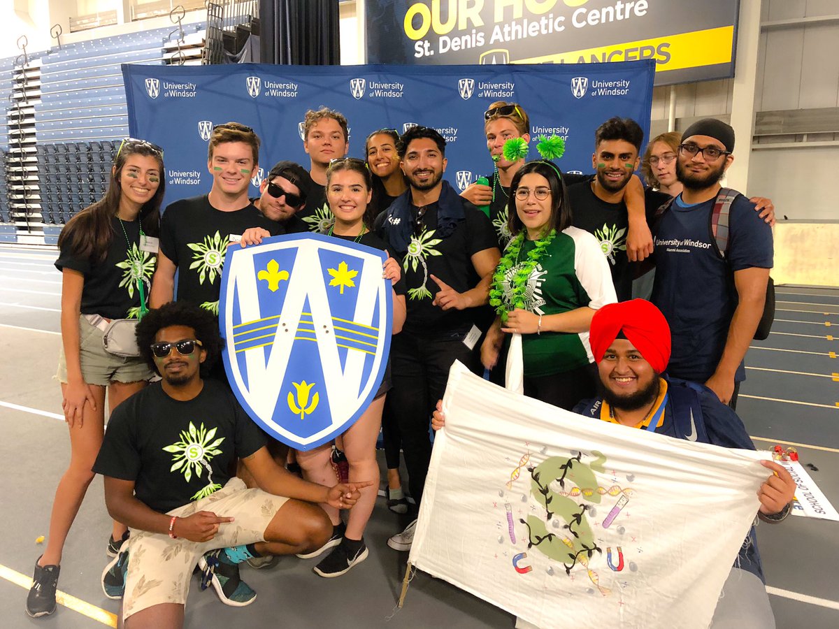 uwinscience's tweet photo. Congratulations to the Science Class of 2023 led by @UWinSciSoc for winning the @UWindsor Lancer shield for their amazing energy and engagement during Welcome Week. https://t.co/o2QoNBad3f