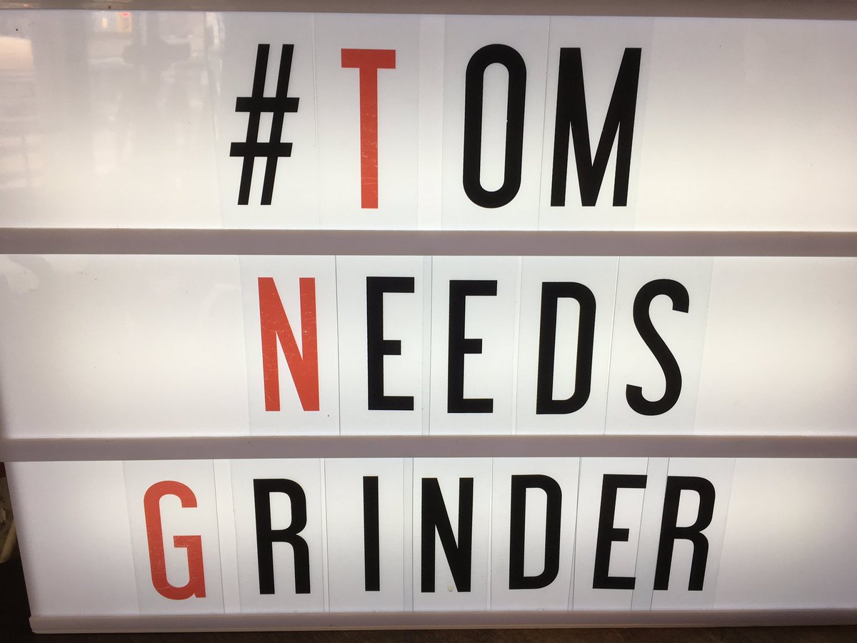 GlobalEnzo's tweet photo. It worked last year with @RyanGosling Why not try again with @TomHanks this time #TomNeedsGrinder #GoodLuck @GrinderCoffeeTO https://t.co/8KWWMz6Qkc