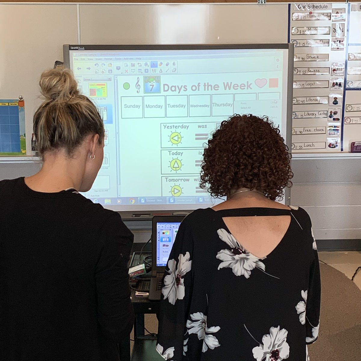 Keltool's tweet image. Setting up a Morning Meeting in the new ASD Community Class at Herbert H. Carnegie Public School using Smart Notebook. Staff are excited to start a new routine with their Primary students tomorrow morning. #assistivetechnology #communityclass #YRDSBXceptionALL