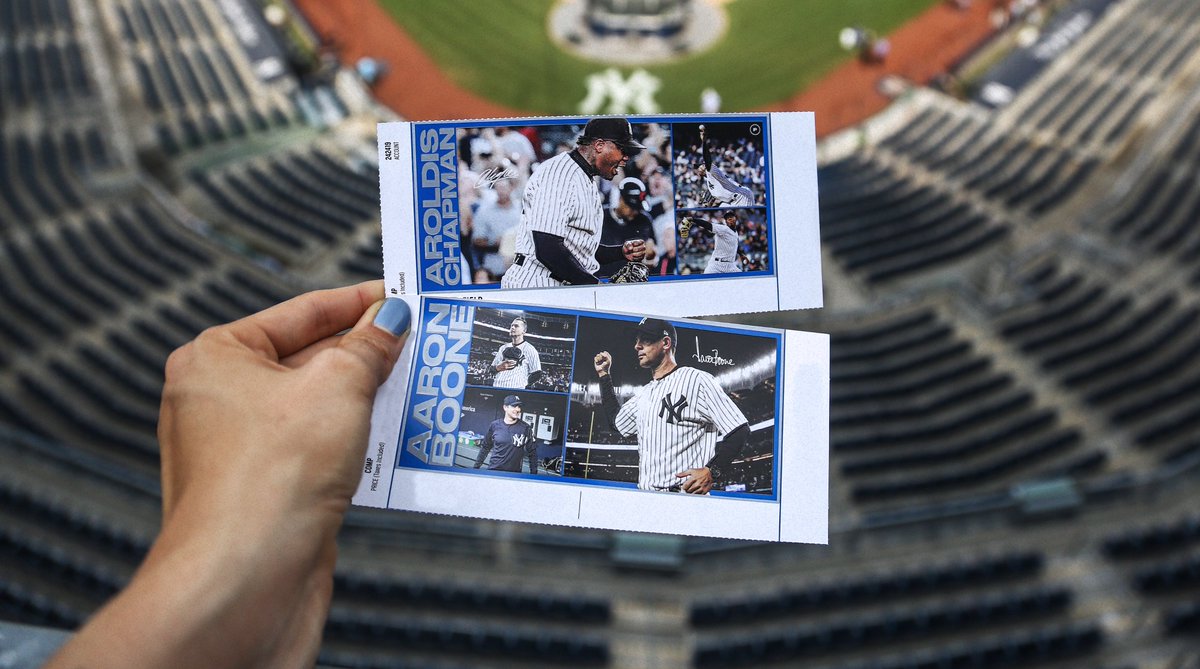 Yankees's tweet image. 🚨 #Yankees Ticket Giveaway 🚨
Enter now for your shot at two tickets to an upcoming home game, courtesy of @draftkings. Here’s what you have to do:

Follow @DraftKings
RT this post!
RULES: yankees.com/dksweeps