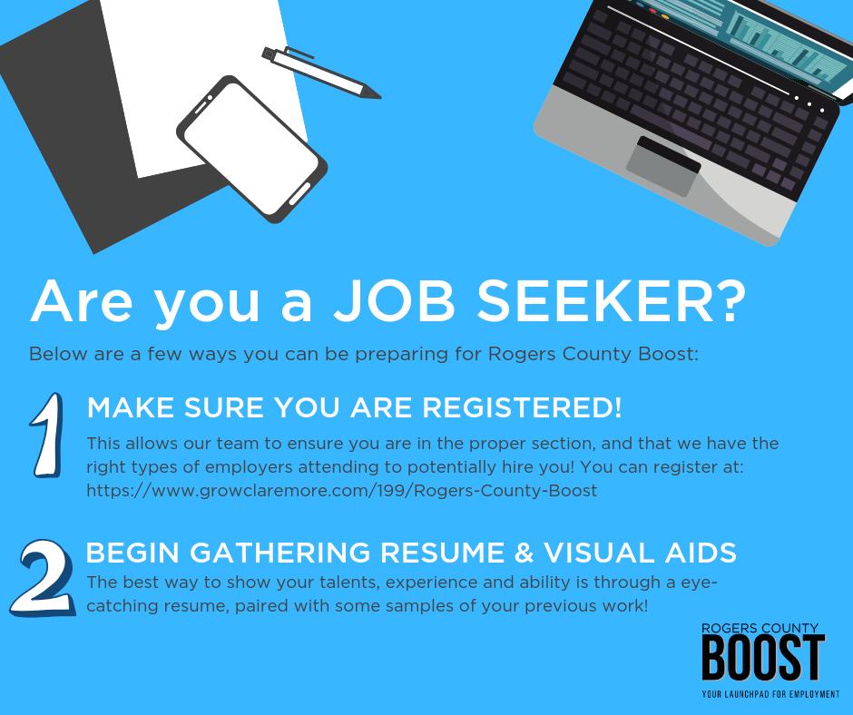 OKLAworks's tweet photo. As part of #OKWFDevMonth, Rogers County, in NE OK, is pioneering "Boost." It's a twist on the traditional job search, by putting the job seeker behind the table sharing their employment goals. The event is on 9/13. For more details and to register click https://t.co/yN74yNLdlR https://t.co/G7PDTMYmWa