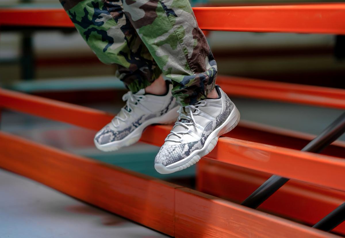 jordan 11 low light bone on feet