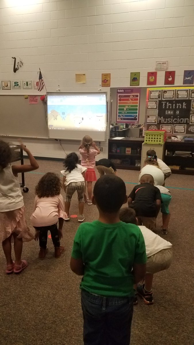 Kindergarten practicing movement skills with tempo changes to "Heads, Shoulders, Knees and Toes" <a href="/HcesG/">HCES Gators</a> <a href="/OnslowSchools/">Onslow County Schools</a> #GlobalSTEMleaders