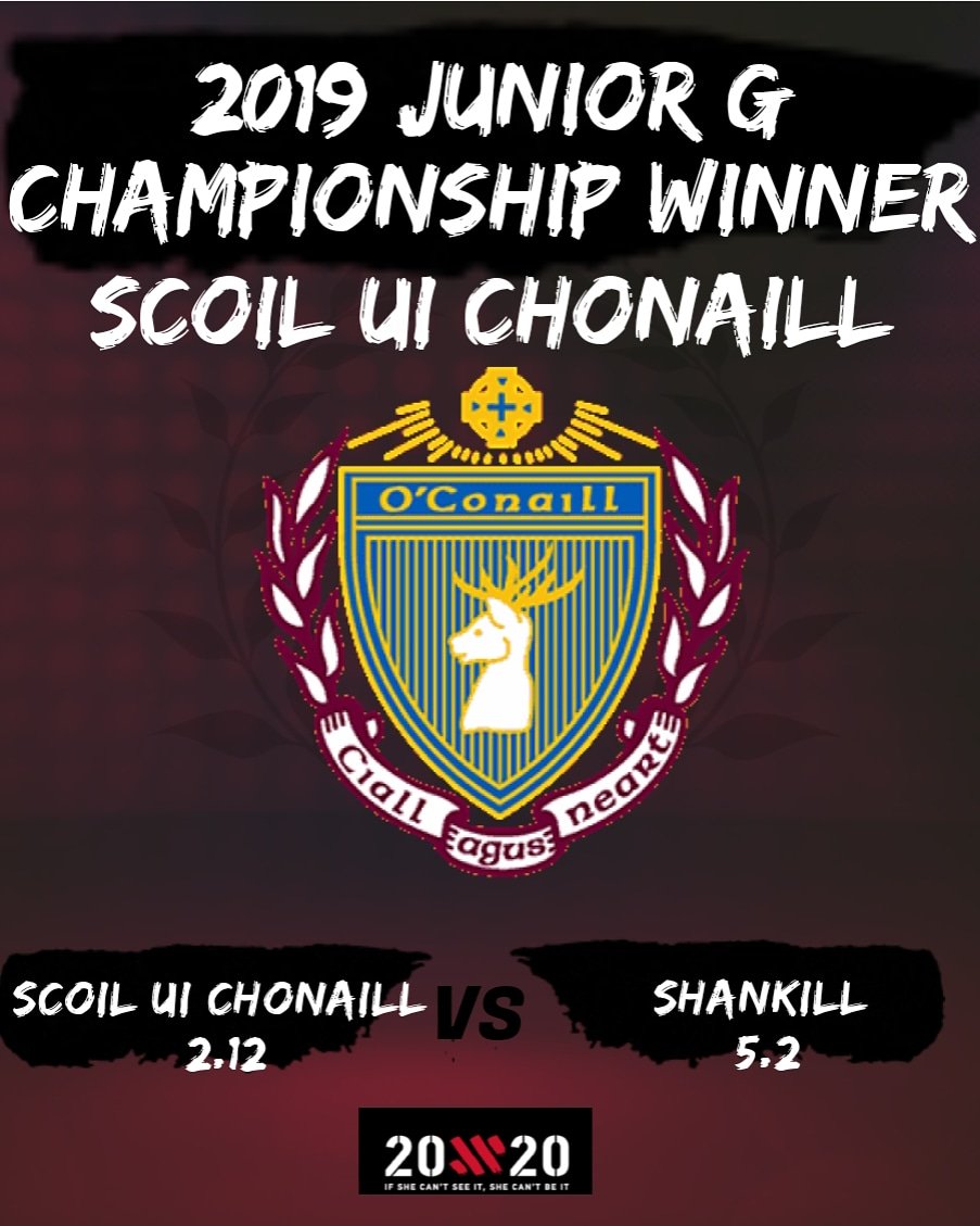 dublinladiesg's tweet photo. Congratulations to Scoil Ui Chonaill who are this year's winner of The Junior G Championahip Final 🏅🥇 https://t.co/mmTnq2z1Nv