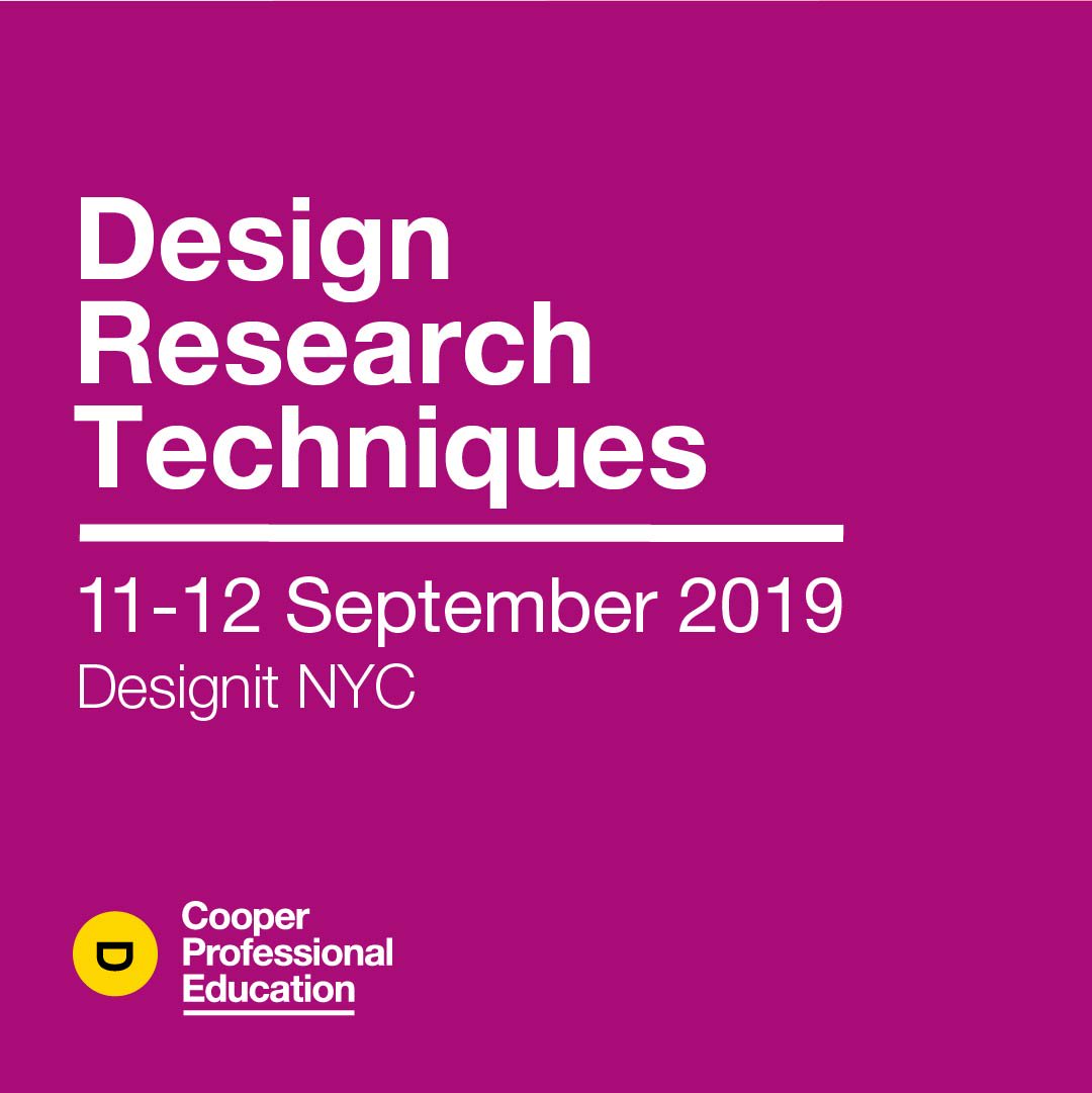 Summer might be over, but there's good news: our Fall 2019 courses kick off next week! 🍎📒 Grab a last-minute seat and check out more courses at cooper.com/full-schedule/

#DesignThinking #ServiceDesign #DesignResearch