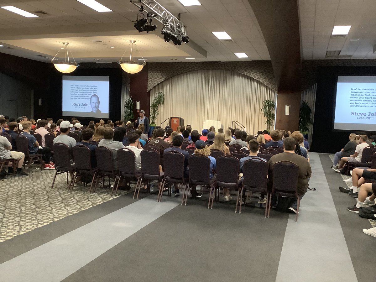 xuwcb's tweet photo. Shout out to author, business coach, and inspirational speaker @patrickcombs for coming and speaking to our WCB freshman class! #firstyearorientation #xuwcb https://t.co/OHWFSbWiJJ