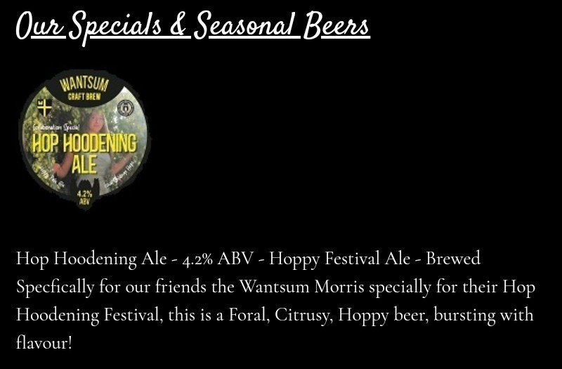 To celebrate our Hop Hoodening Ale, a special pre-festival event will take place on Wed 11th Sept. Full information to follow very soon, but to give you a clue, it will involve beer and Morris Dancing! Save the date! 
#hophoodening <a href="/WantsumBrewery1/">w</a> <a href="/ThanetCAMRA/">ThanetCAMRA #PubsMatter</a> #WantsumMorris