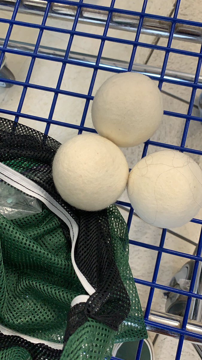 nuggetbrewbrew's tweet photo. stop using dryer sheets and get wool balls. you can use essential oils to make them smell good. it’s better than creating more waste #ecobitch https://t.co/9HceT4W8UO