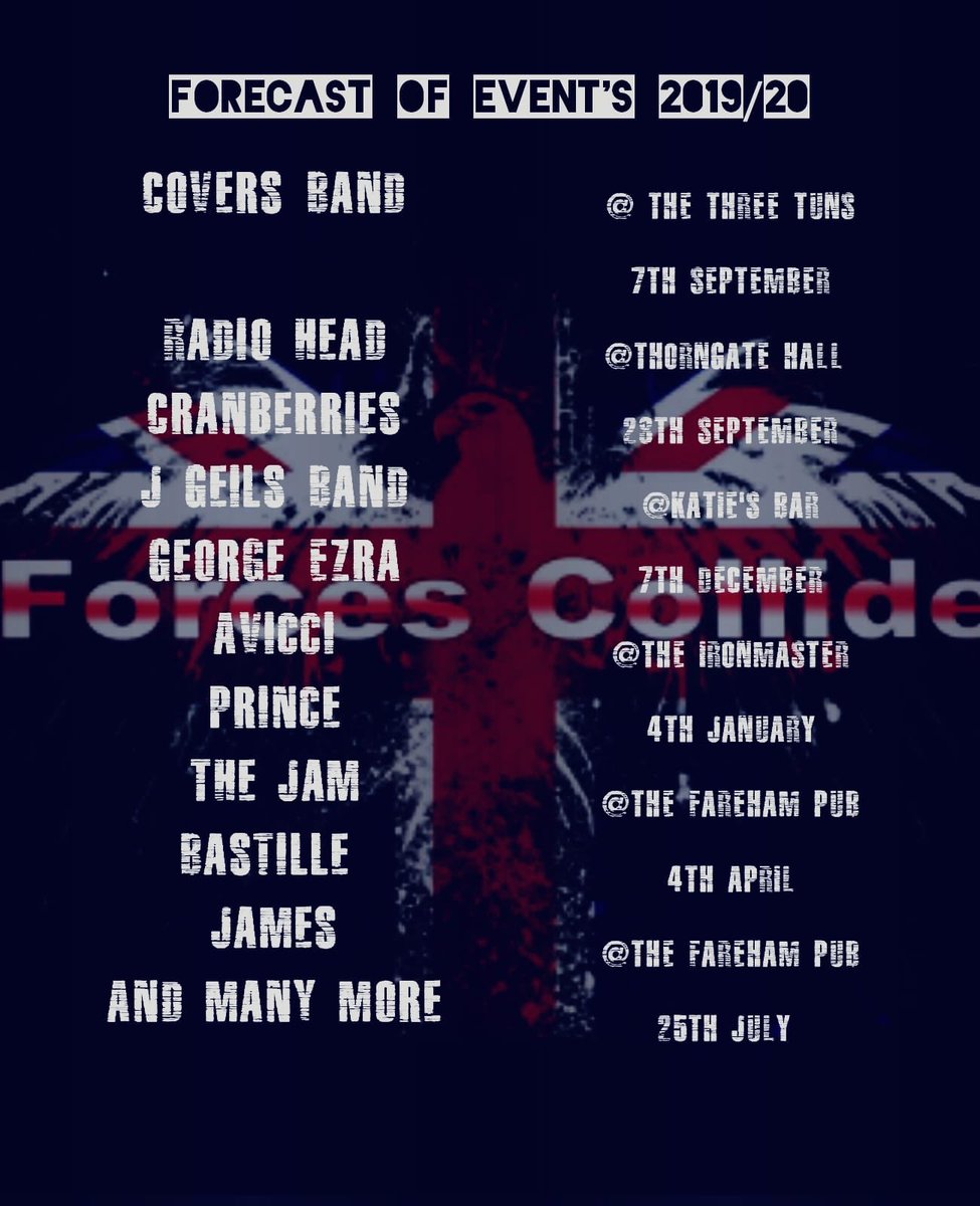 ForcesCollideUK's tweet photo. #forcescollide are back from #summer break! More #gigs #rocking tunes https://t.co/YCE2DkWelY