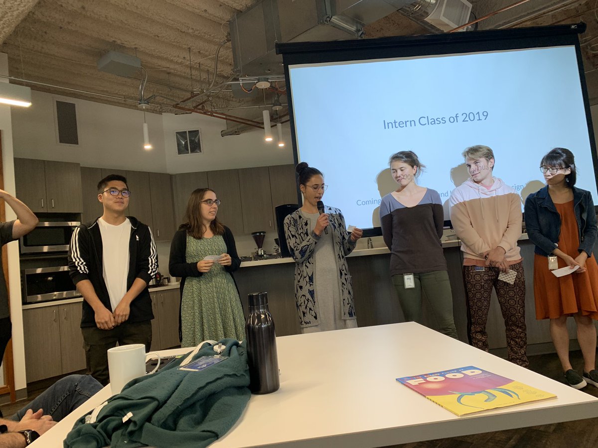 sargoshoe's tweet image. Not your typical #firstdayofschool shot, but here we have the @Sagebio #internclass giving their project haikus at our monthly all staff.