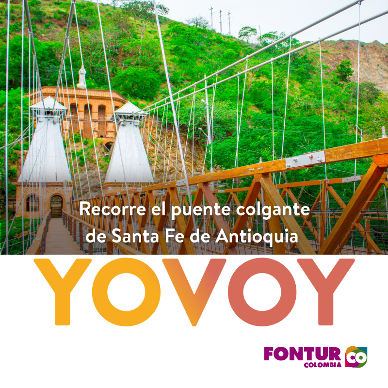 El puente colgante de Santa Fe de Antioquia es uno de los lugares imperdibles de este hermoso Pueblo Patrimonio. ¡Visítalo y únete al #YOVOY!  bit.ly/2kuyP4B