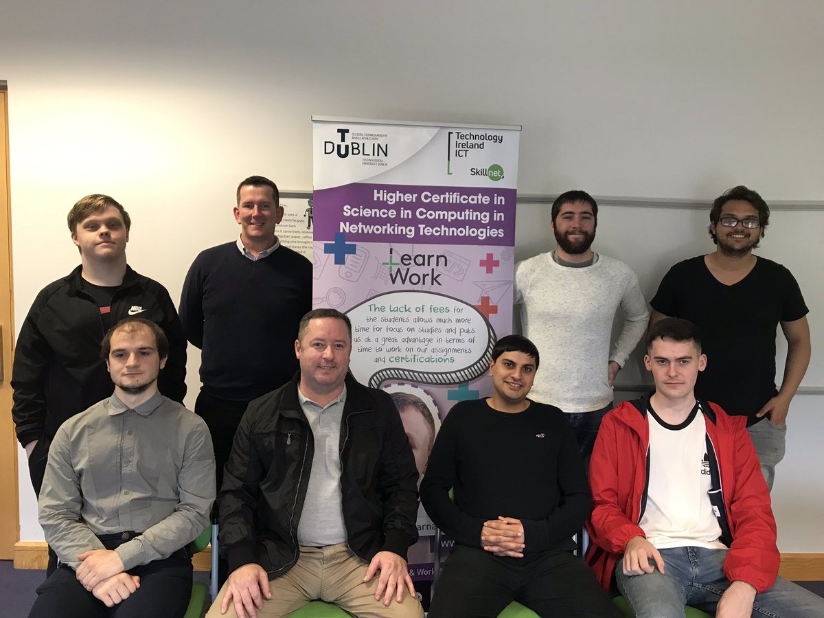 TomNolan_'s tweet image. Year 1 #LearnandWork students in earlier, just after finishing 7 months work experience in @eir @VodafoneIreland @MJFloodTech @EquinixIE @Education_Ire #lioncor developments #inkjetworld Maynooth. Thanks to @ICTSkillnet for funding @MarkKeyes69 @TUDublin_BN @WeAreTUDublin