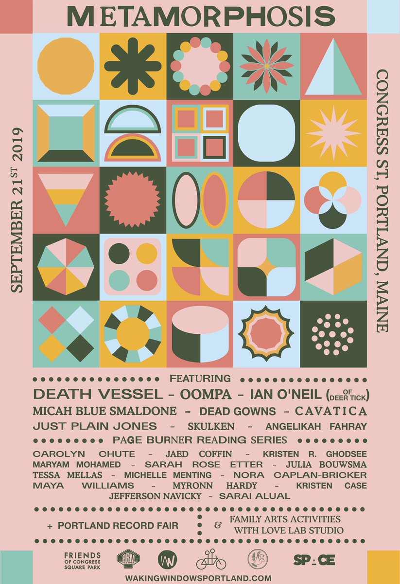 metamorph_fest's tweet photo. Metamorphosis is here September 21st! Music. Art. Performance. Poetry. Prose. Radical truth-telling. Co-presented by @WakingWindows @space538 &amp; @PrettyPurgatory with support from @CongressSquare &amp; @Tandem_Coffee.

https://t.co/9ovZqFG1ke for more. https://t.co/mxuE3rP6n5