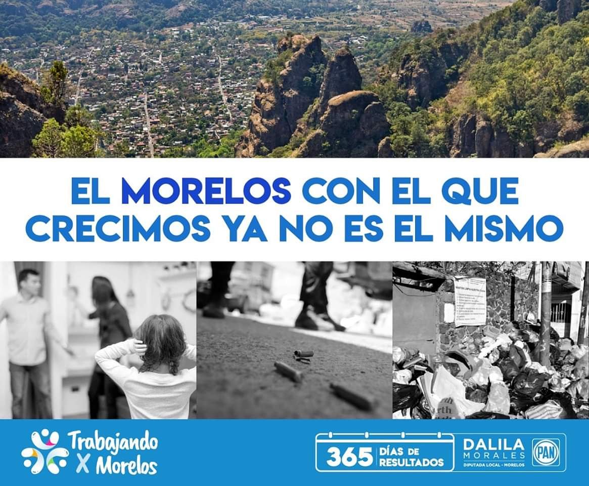 ¿Te acuerdas cómo era Morelos en tu niñez?  Yo sí y no se parece al de hoy. Me preocupa ver la falta de valores en la familia ha influido en el incremento de personas violentas y sin amor por nuestra naturaleza. Seguiremos trabajando  #RetosDeHoy #365DiasDeResultados