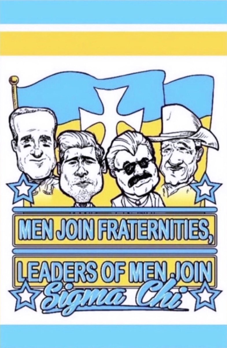 Men join fraternities. 

Leaders of men join Sigma Chi. 

Interested in rushing? Follow the link in our bio to sign up ✅