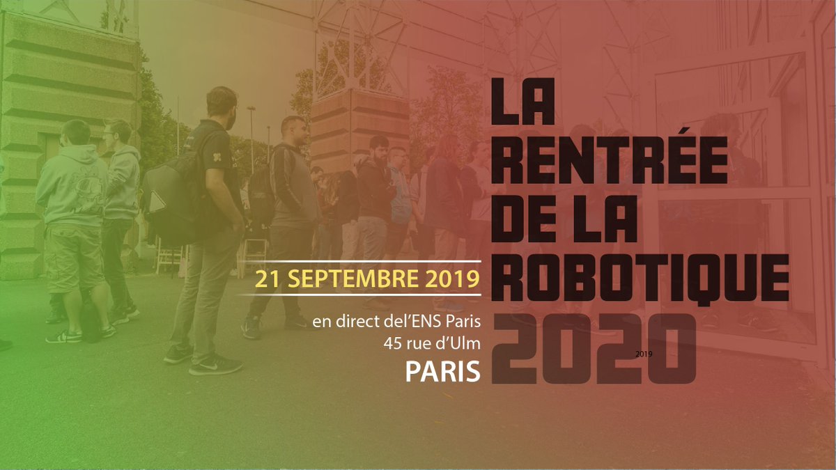 La rentrée de la robotique c'est bientôt : retrouvez-nous à Paris lors du Forum de Rentrée de @PlaneteSciences pour la présentation du règlement de la #CDR2020 - rebrand.ly/993vjf