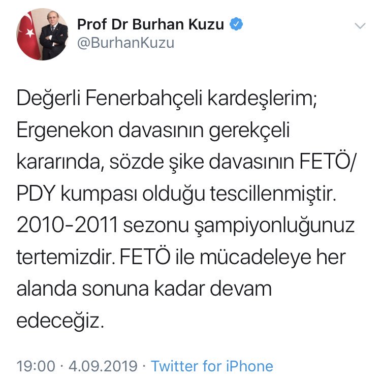 Ahmet Metin Genç (@ahmetmgenc) on Twitter photo Son derece hukuki dayanaktan yoksun bir açıklama.Fenerbahçe,kıyamete kadar tüm kamuoyunca da şike hükümlüsüdür.Hukuken de vicdanen de böyledir. FETÖ’nün şefaatinden yararlanarak,bundan kurtaramaz.2010/2011 sezonunun tertemiz şampiyonu(ŞİKEBAHÇE değil)ilelebet TRABZONSPOR’umuzdur. Son derece hukuki dayanaktan yoksun bir açıklama.Fenerbahçe,kıyamete kadar tüm kamuoyunca da şike hükümlüsüdür.Hukuken de vicdanen de böyledir. FETÖ’nün şefaatinden yararlanarak,bundan kurtaramaz.2010/2011 sezonunun tertemiz şampiyonu(ŞİKEBAHÇE değil)ilelebet TRABZONSPOR’umuzdur.