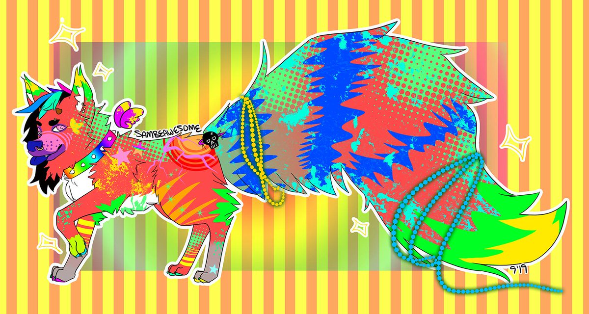 sambeawesome's tweet photo. It's the new official??? XD stream mascot! And my first sparkle dog ;) I dub her: Madame Olive Perry the 14th, to mix all y'alls name ideas lol✨✨✨

Thanks so much for all the suggestions and help on the stream! <3 https://t.co/rajcJiaaEX

#furry #furryart #sparkle #ripeyes https://t.co/CoSTNE5dyt