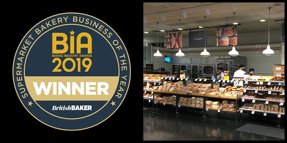 BritishBaker's tweet photo. The Supermarket Bakery Business of the Year sponsored by @LantmannenUK is won by @marksandspencer. #BakeryAwards https://t.co/ocx5FIj6N6