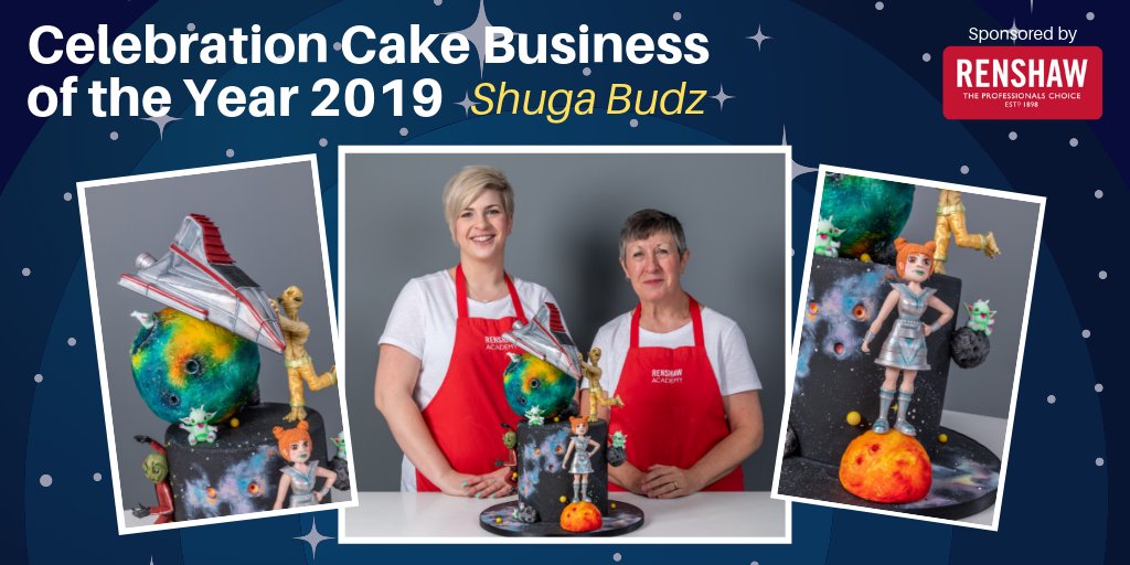 RenshawBaking's tweet photo. Congratulations @ShugaBudz on winning Celebration Cake Business of the Year 2019 #bakeryawards https://t.co/ET9OWCoj0b