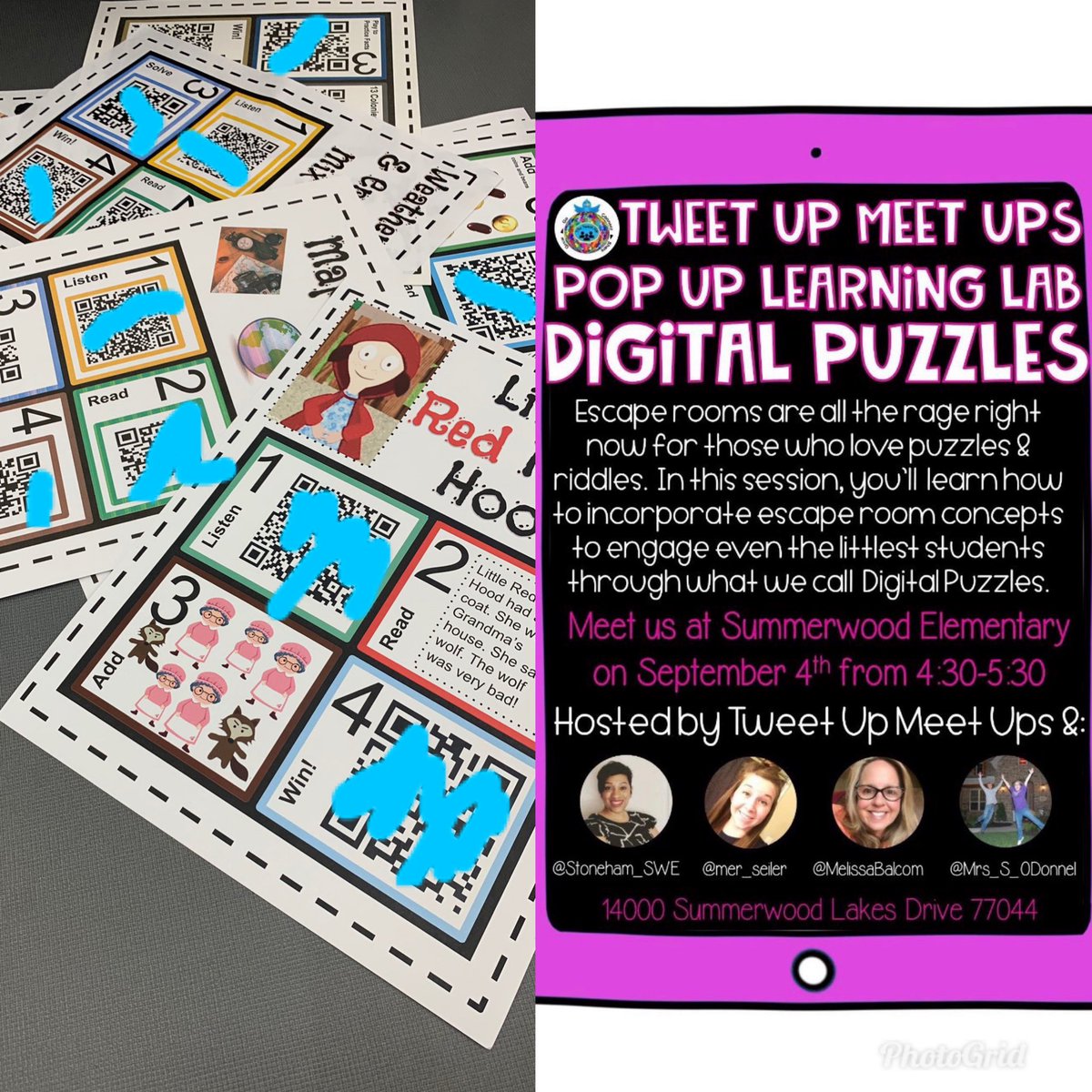 samanthadanne's tweet photo. Loving learning about digital puzzles in our #popuplearninglab in Humble ISD! #professionaldevelopment https://t.co/zKQLJN0EE8