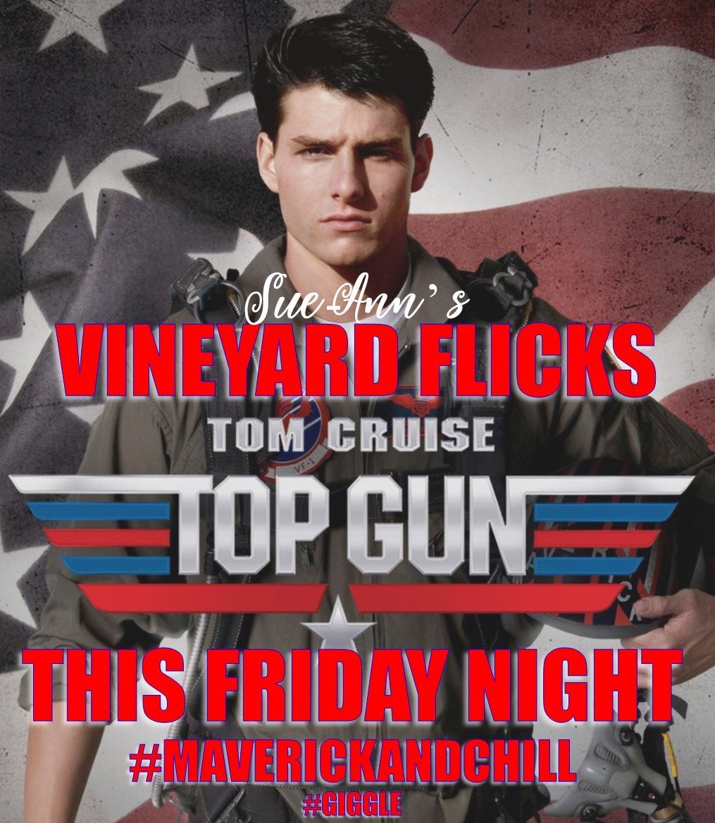 Don't miss out!!  Our very first #vineyardflicks is this Friday! Come up to the farm for a Friday Night date night with this 80s classic! Info here: sue-annstaff.com/pages/events