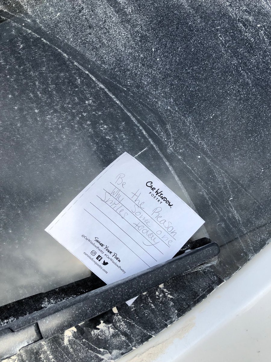 Linc_R3's tweet photo. โฆ@TMS_Trojansโฉ peppered cars on surrounding campuses with kindness today! #carwindowpoetry #proud2br3 #bekind https://t.co/zoXb9NqgDc