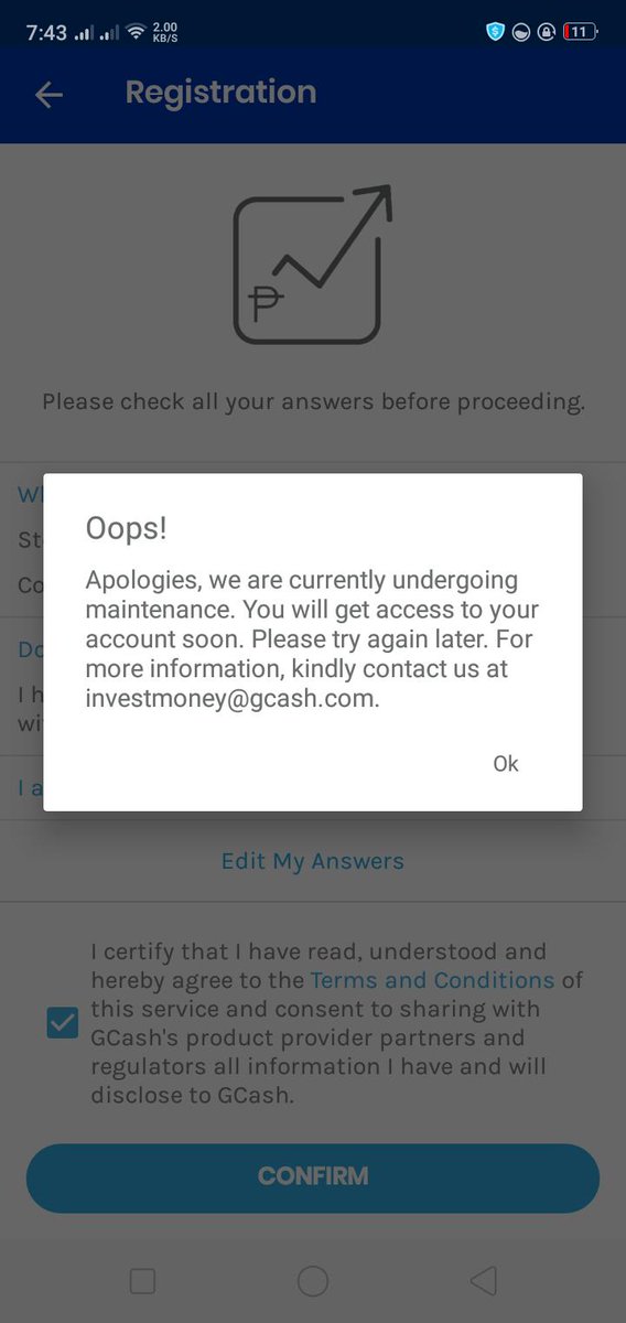 Gcash Hi Reen What Error Are You Encountering When You Try To Invest Money