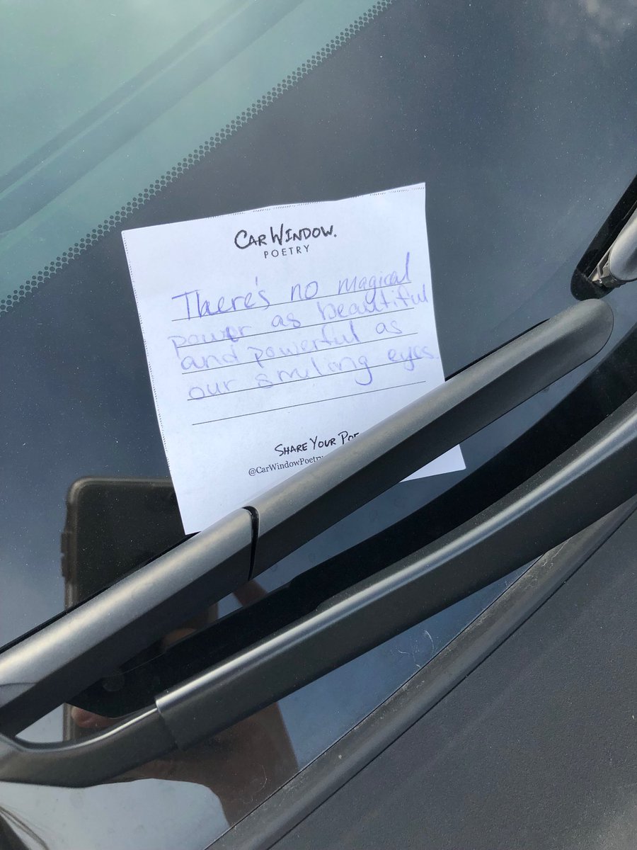 Linc_R3's tweet photo. โฆ@TMS_Trojansโฉ peppered cars on surrounding campuses with kindness today! #carwindowpoetry #proud2br3 #bekind https://t.co/zoXb9NqgDc