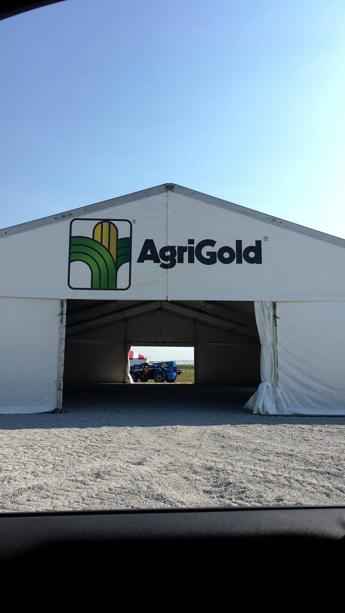 T-6 days until Husker Harvest Days. The tent is up. Come check out booth 1122 next week. #BeBoldGoGold