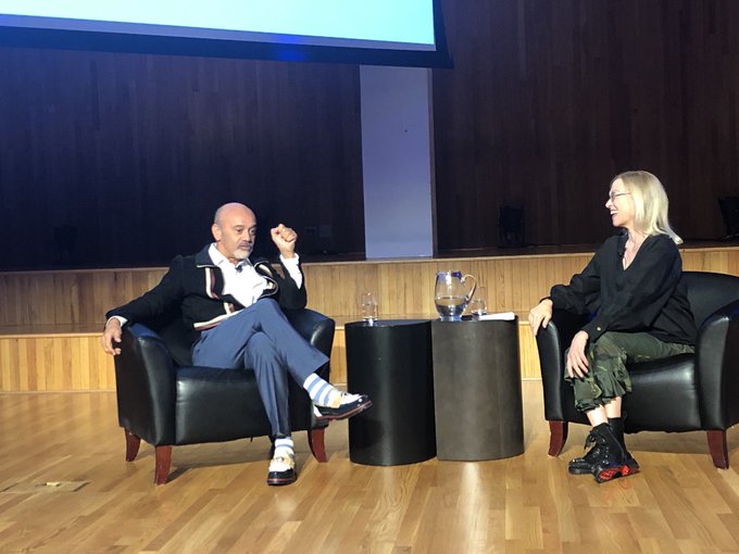 👋🏾 Christian Louboutin! Thanks for joining us tonight with @museumatfit&rsquo;s Director Valerie Steele and<a href="/tag/fitnyc"class="tags"><span>#fitnyc</span></a><a href="/tag/worldpride2019"class="tags"><span>#worldpride2019</span></a>