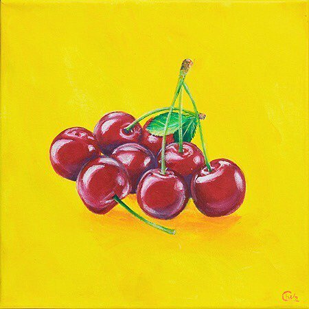 chelzart's tweet photo. These cherries look good enough to eat. 🍒🖌
.
.
.
.
.
.
#cherries #cherrypainting #cherryart #fruitart #fruitpainting #colorfulpainting #colorpop #munchies #yum #colorfulart #chelzart #creatingcolorfully #artoftheday #artistofinsta #instapainting #instagramartist #acryliconca… https://t.co/Sl04VnwRDu