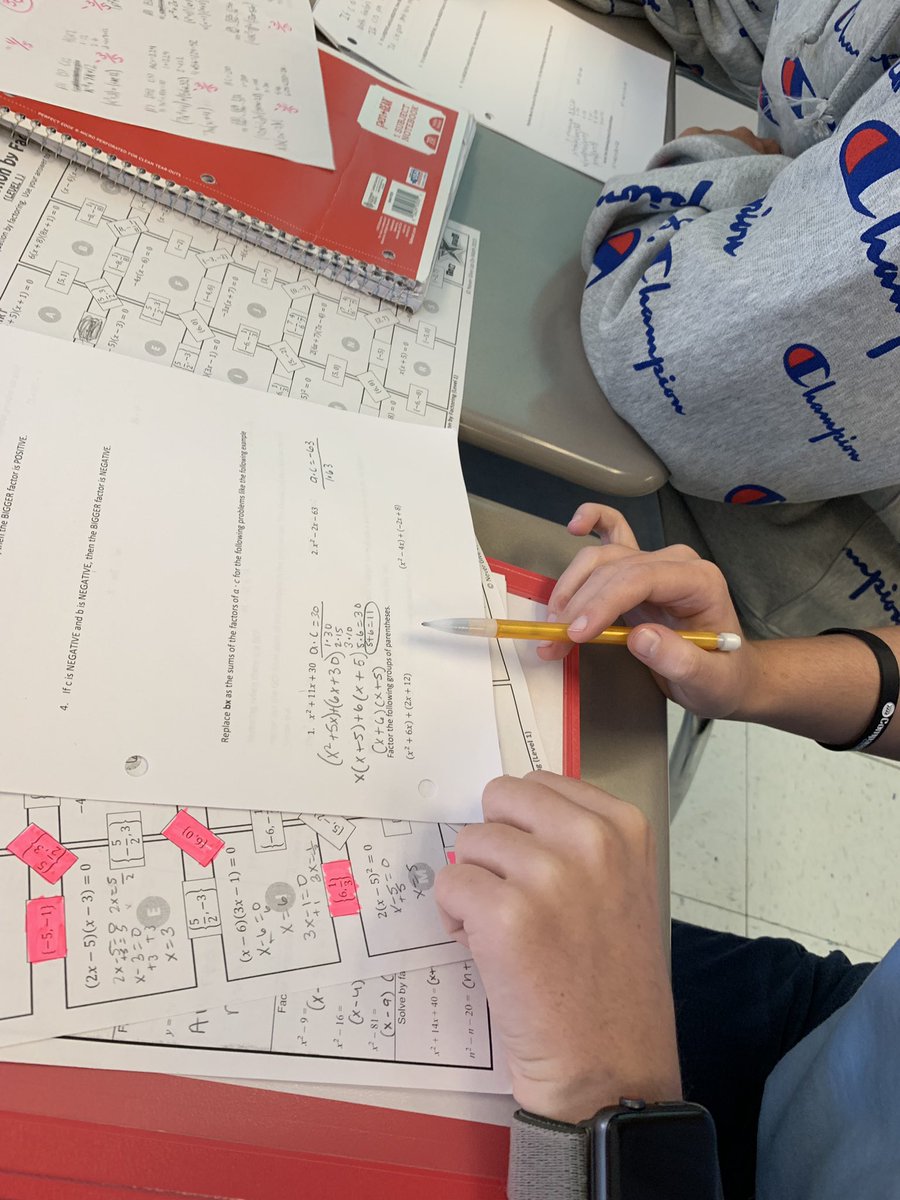 Peer Tutoring and Guaranteed Standard Review for our retest opportunities this next week! #Factoring #iteachmath #MTBoS