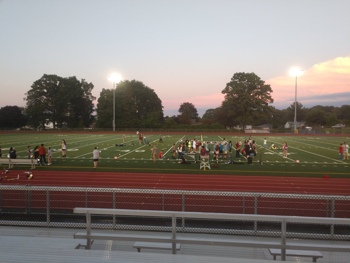 Thank goodness that storm moved out quickly! First Wednesday night rehearsal OUTSIDE of the fall!! #band #BCHSRams #Ramily #BCBBand