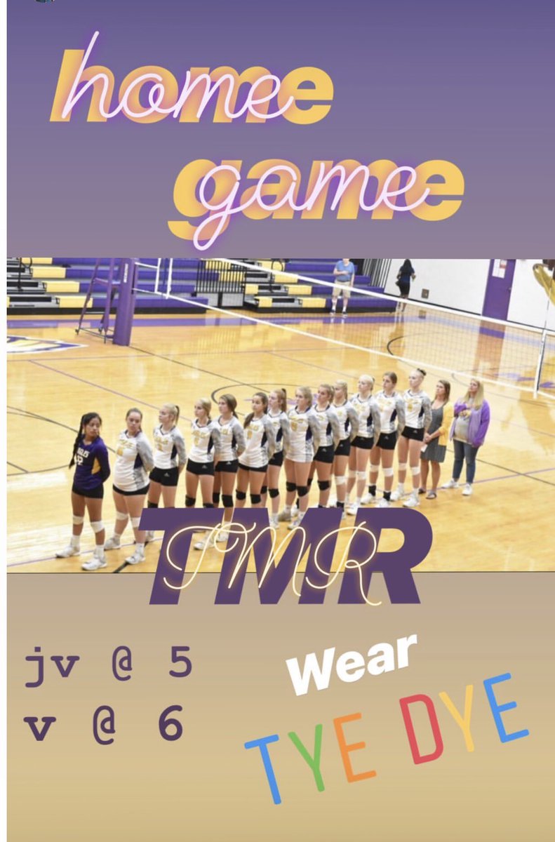 HOME GAME TOMORROW AT HOME!!!! Wear TIE DYE!!