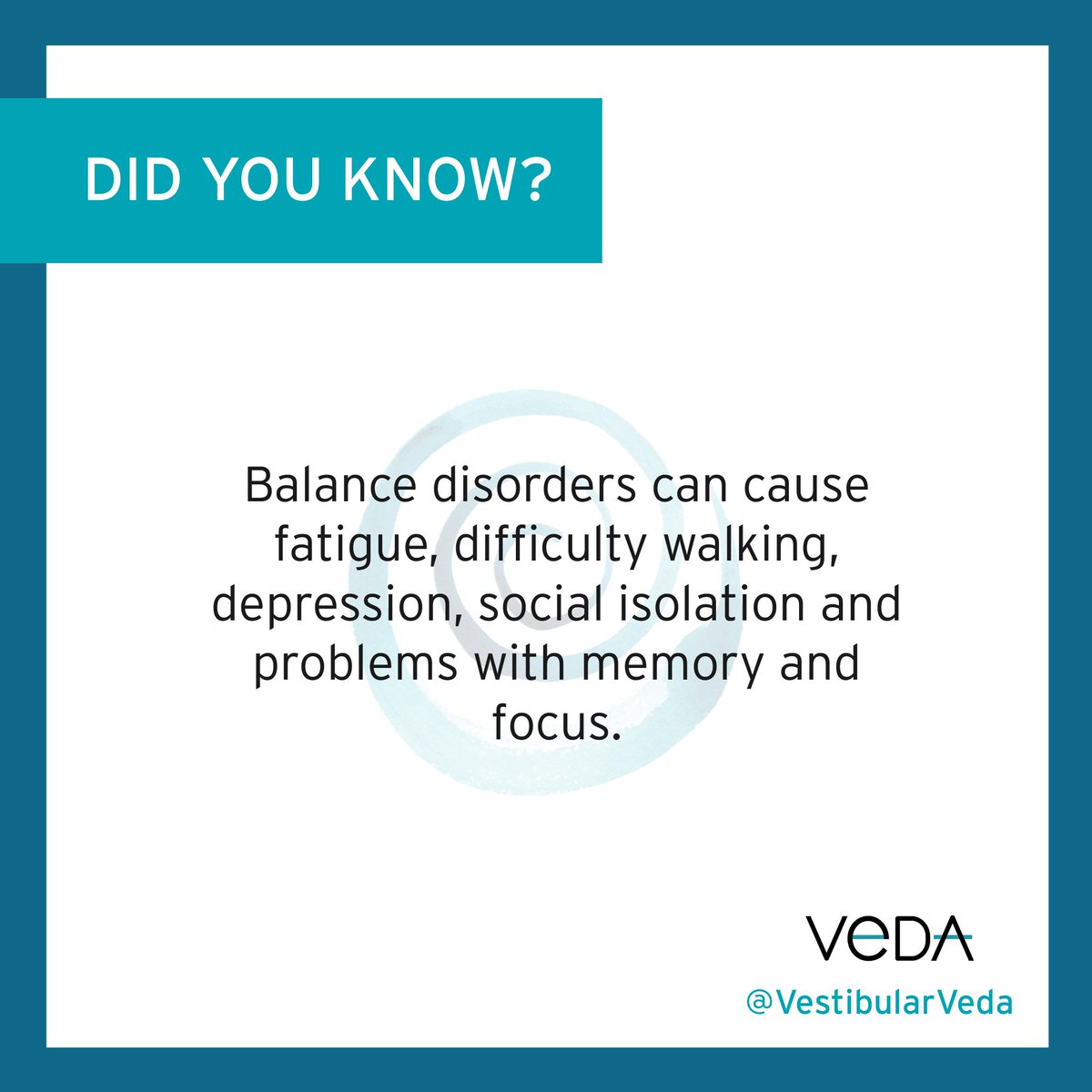 #Vestibular disorders are like so many other #invisibleillnesses - people can't see how much you are struggling. VeDA understands! #BalanceAwarenessWeek #brainfog #vertigo #fallprevention