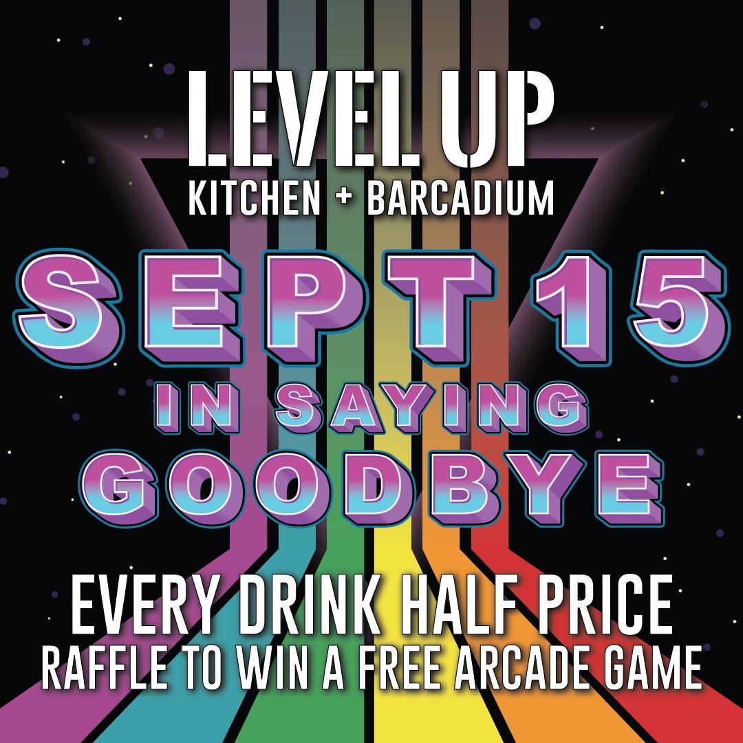 LevelUpNC's tweet photo. RALEIGH! It’s been real... to say the least!  It’s been our honor to serve you over the past years!  We have gone through copious amounts of drinks, tokens and most importantly, good times! Level up has reached its final Level. The game is complete.  
#localiconlove https://t.co/mtPYL3YXHg