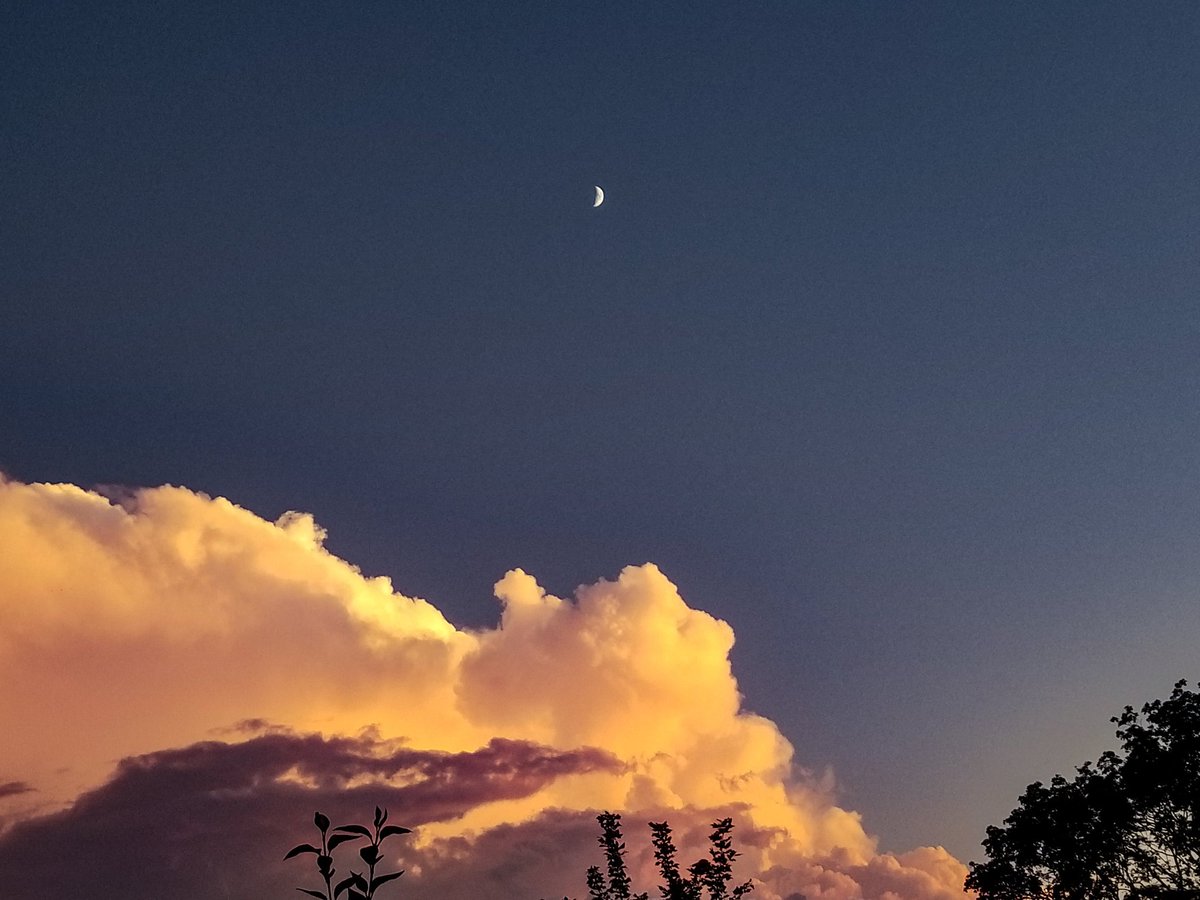 No storms no cares @epawawx @stormchaserray @StormHour @ThePhotoHour @BitchinSunsets @sunset_wx @EarthandClouds2 @EarthandClouds #stormhour #ThePhotoHour #weather #photography #sunset #clouds #nature #moon