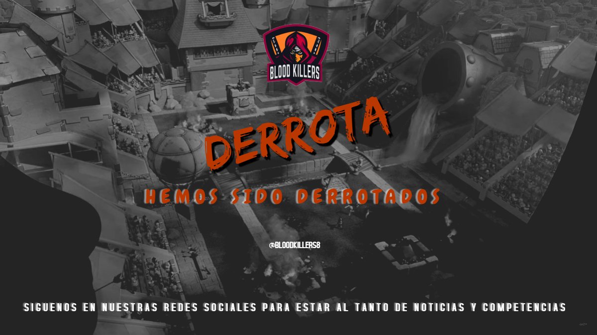Hoy no nos pudimos llevar los 3 puntos a casa. Pero muy conformes con el nivel de nuestros Killers que dejaron todo hasta la ultima batalla.
Caimos 0-2 ante los Raperos de @UrbanEsportsGG.
Killer's
👤 <a href="/Osom47/">Osom</a>
👤 @Brunito_V
👤 @OMGitsChris34
👤 <a href="/ImmortalCR/">Immortal_CR</a>
👤 @hazard_tomy