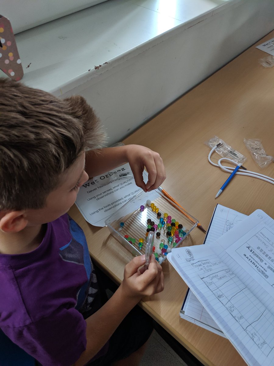 ScapScience's tweet photo. Making qualitative and quantitative observations in order to collect data and make a hypothesis! @CrecArtsMiddle1 https://t.co/e8tR56zvws