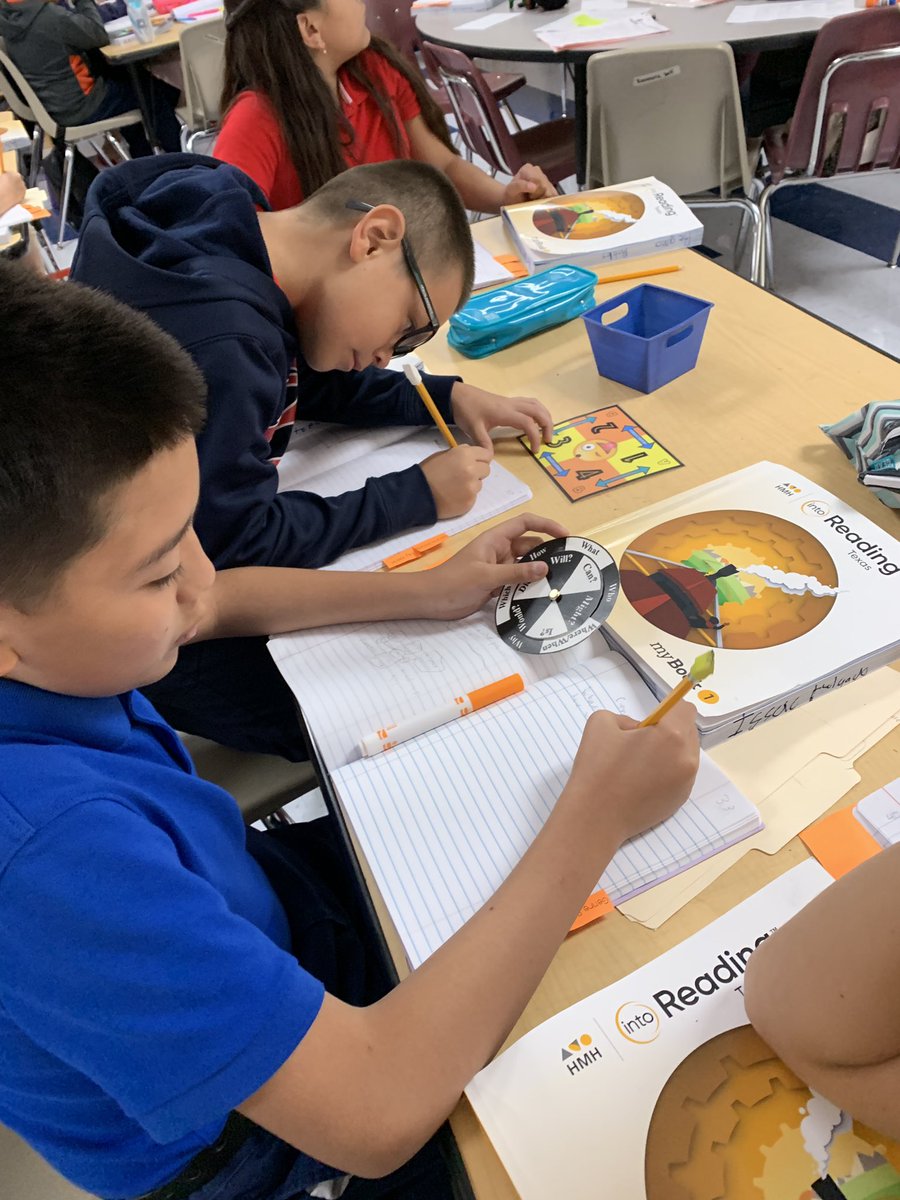 VHyder_ITT's tweet photo. 5-3 Utilizing a cool and nifty question wheel from our @MicroSociety Tulsa conference. This wheel helped the kiddos manipulate how to generate GOOD questions during our ELAR lesson. @HMHCo @SagelandMicroES https://t.co/pYj0vRw4aF