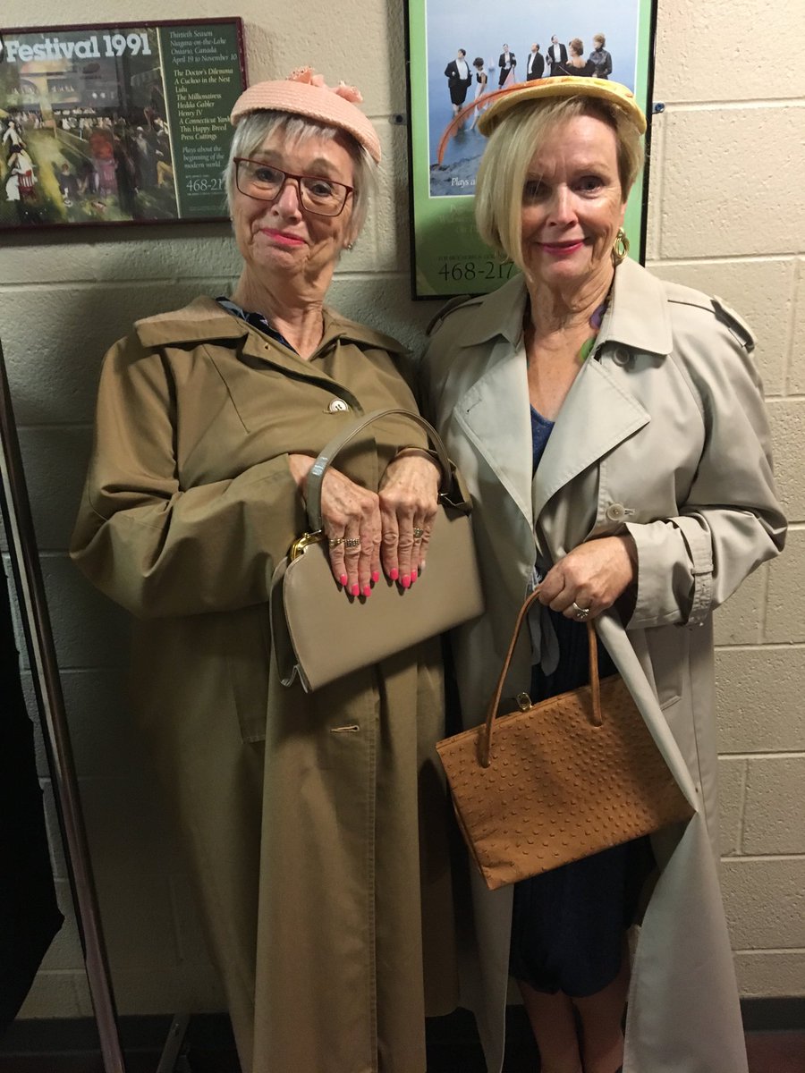 JenniferMaruno's tweet photo. Off to see The Ladykillers #shareyourshaw and we end up on stage could it be our outfits? #AnneMore https://t.co/RaFU5MdaAS