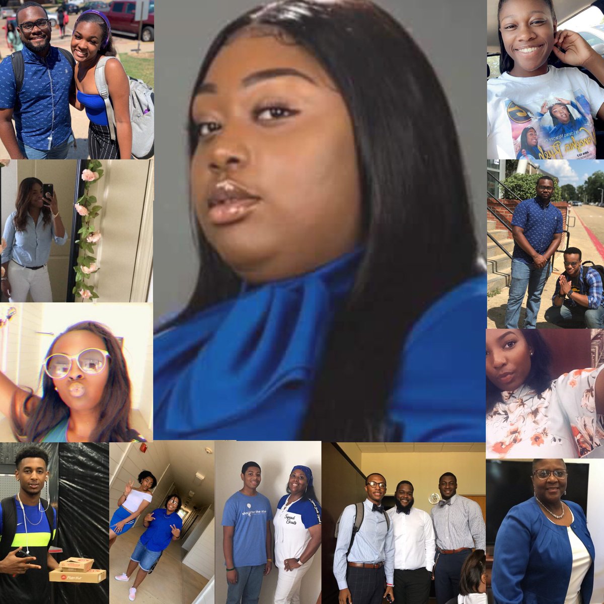 Grambling_SLI's tweet photo. Today, we honored our beloved sister, by wearing “Blue for Bush”!! For as long as we live you will forever live on! We love you we miss you and we honor you! Forever in our hearts!💙 #SLIFamily #BetterTogether #slistrong #BlueForBush https://t.co/DI1yqwgyR4