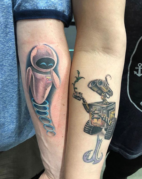 BODY ART CARIBBEAN  A Love like WallE and Eve  by Cesar  WhatsApp or  call 3651681 for an appointment or consultation bac bodyartcaribbean  trinidad bodyart trinidadtattoos tattoo tattoos girls  girlswithtattoos 