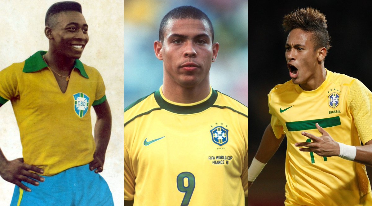 FIFAWorldCup's tweet photo. 🇧🇷 🔝 scorers 👇

7⃣7⃣ in 9⃣1⃣ @Pele 👑
6⃣2⃣ in 9⃣8⃣ @Ronaldo 🦸‍♂️
6⃣0⃣ in 9⃣7⃣ @neymarjr 🌟

Brazil have 🇨🇴 Colombia &amp; 🇵🇪 Peru forthcoming. Can the 27-year-old surpass ‘The Phenomenon’ before he joins the 💯 club❔ https://t.co/c5Dv5Iy63z